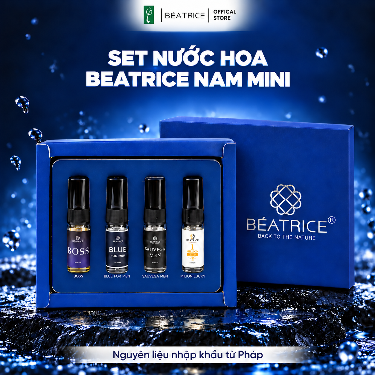 Set nước hoa Beatrice nam Mini